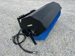 PROWORKS 72″ Hydraulic Angle Broom Skid Steer Attachment Half Poly Wire Brush