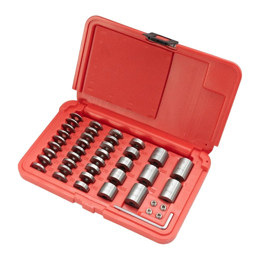 HFS(R) Spacer Block Set Bearing Steel 36pc ±0.0001″, 3/4″ Diameter,1/4-28 Thread