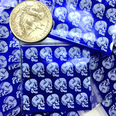 BaggiesSince1987 – 1515 Design Zip Bags 100 PCS SKULL in GOLD 1.5″, READ DETAILS