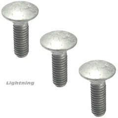 Carriage Bolts Hot Dipped Galvanized Grade 2 W/ Nuts 3/8-16 x 10” Qty 25