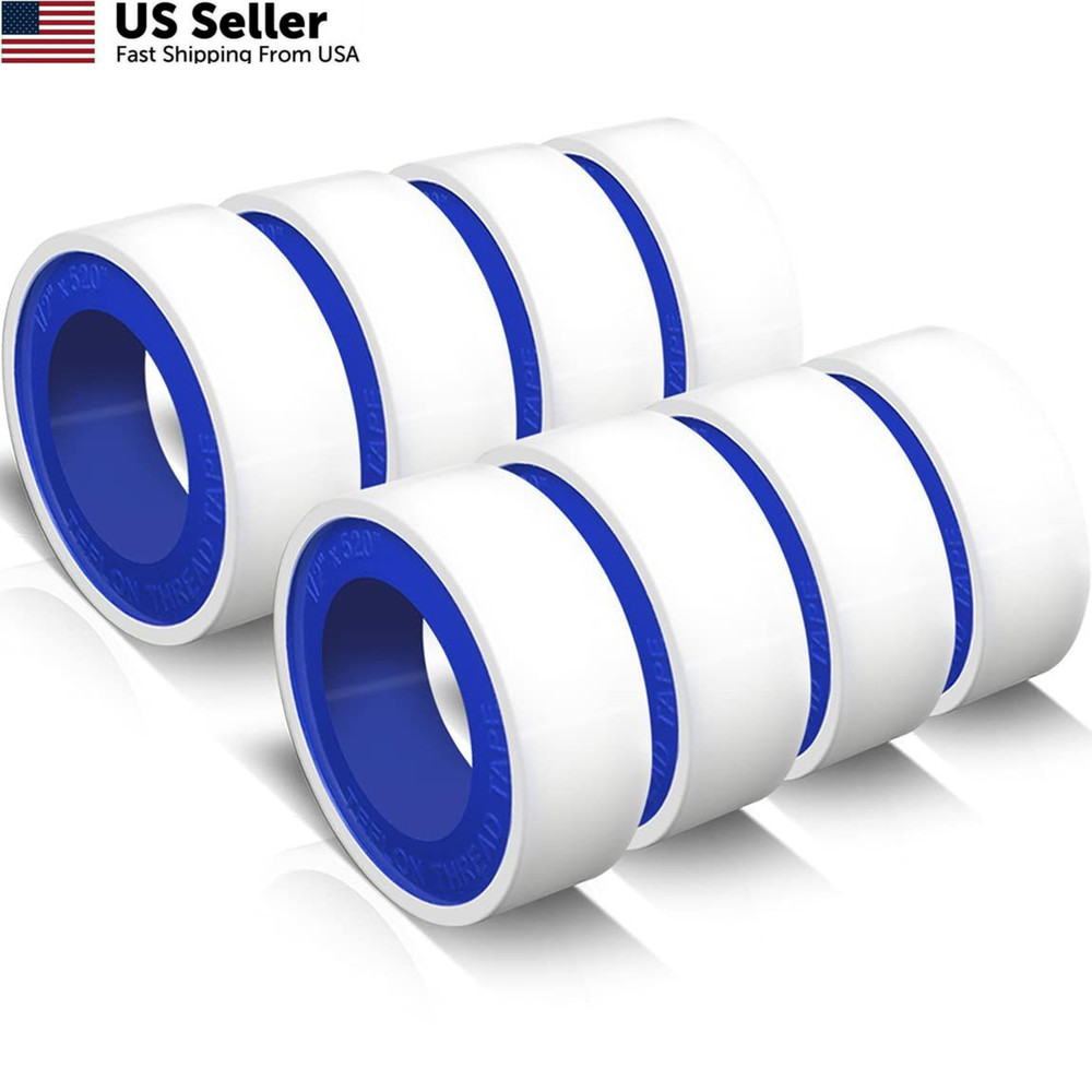 VOTMELL 8 Rolls 1/2 Inch(W) X 520 Inches(L) Teflon Plumbers 8 ROLLS, White