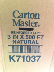Reinforced Kraft Paper Carton Tape Water Activated 3″ x 500Ft LOT OF 4 ROLLS