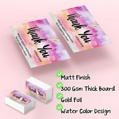 Thank You Cards Small Business (3.5 x 2 Inches – 100 pcs, 300GSM) by Modern 5th