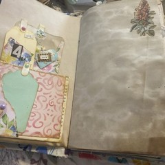 Junk Journal Handmade with pockets, belly bands, tucks journal cards, tags