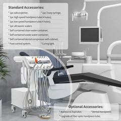 Portable Mobile Dental Delivery Unit Treatment Compressor Syringe Suction 4 Hole