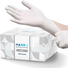 White Nitrile Disposable Gloves – Latex Food Prep, Salon, Hair Dye, Kitchen