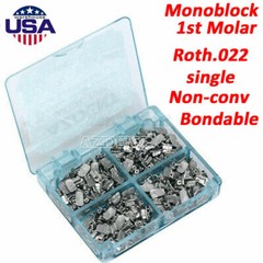 50Set Dental Orthodontic Buccal Tubes 1st molar Roth 0.022 Monoblock Non-convert