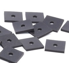 1in Square x 1/8in Rubber Pads w 5/16in Hole Fabrication Spacers Shop Industrial