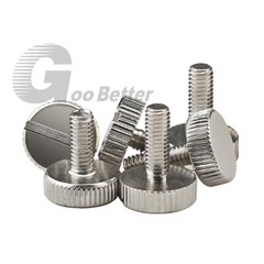 Knurled Thumb Screws Slotted M3/M4/M5 Flat Head Hand Grip Knob Slot Drive Bolts