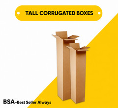 25 Boxes 6x6x38″ Tall Corrugated Shipping Boxes ECT-32 Brown Packing Cartons