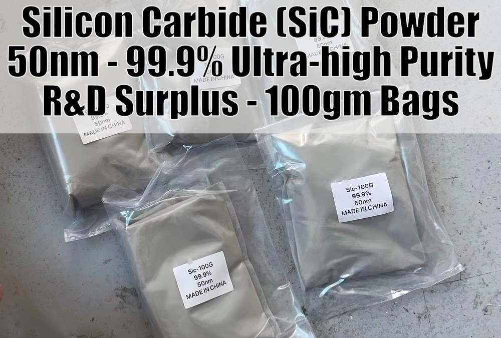 Cubic Silicon Carbide (SiC) Powder 50nm – 99.9% Ultra-high Purity – 100gm