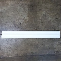 Rigid PVC Plastic 48″ W x 6″ H Linking Slatwall Panel Sheets WHITE – BRAND NEW!