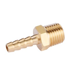 U.S. Solid 1/4″ Hose Barb Brass Fitting NPT 1/4″ Male, 1pc