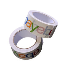 2 Rolls 2″ x 75 yds Official eBay Branded Packaging Packing Package Carton Tape