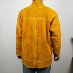 Heavy Duty Welding Jacket 2xl Heat Flame Resistant Cowhide Work Coat Welder Gift