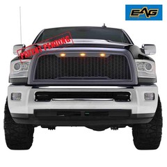 ABS Upper Honeycomb Grille Charcoal Gray Amber LED 10-12 Ram 2500 3500 HD