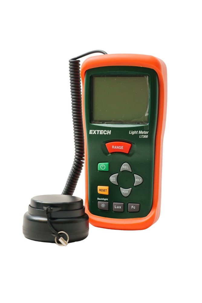 Extech LT300 Digital Light Meter 40,000 Fc / 400,000 Lux with Sensor & Carry Cas