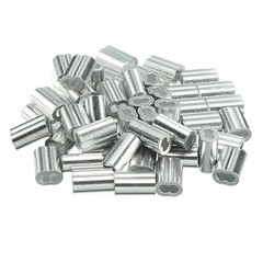 4mm 5/32-inch Cable Wire Rope Aluminum Sleeves Clip Crimping Loop 25pcs