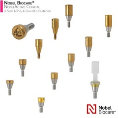 US Locator Abutment NP 3.5mm RP 4.3mm for Nobel Active Conical & Cap Inserts Kit