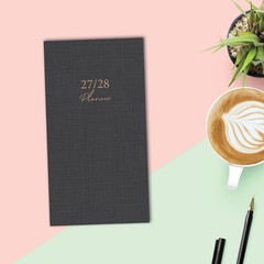 Graphite Grid 2-Year 2027-28 3.5″ x 6.5″ Monthly Pocket Planner