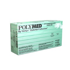 Polymed Latex Gloves – SMALL 1000/case Powder-Free, Micro-rough Textured surface