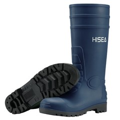 HISEA Men Waterproof Steel Toe Rain Boots Knee Hign Industrial Safety Work Boots