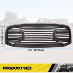 Front Bumper Grille 2006-2009 Dodge RAM 2500 3500 Big Horn W/O Light Matt Black