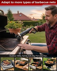 Saker Electric Grill Brush with 450 RPM & LED Light | Tangle-Free Grill Clean…