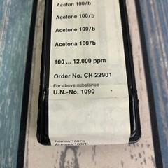 Drager CH 22901 Acetone Short-Term Detector Tubes 100/B (8 Tubes) Open Box