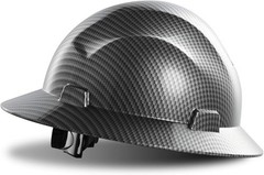 LANON Full Brim Hard Hat, OSHA Construction Work standard, Charcoal Gray