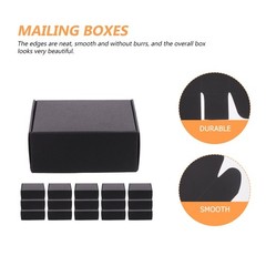 20Pcs Black Mailing Packing Boxes with Compressive Resistance and Clear Design