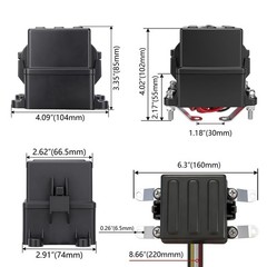 12V Automotive Relay Box 3 Way Relay Fuse Box, with 12 AWG Pre-Wired Universal