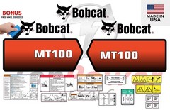 fits Bobcat MT100 Mini Skid Steer Decal Kit – 8-Year 3M Vinyl – Laminated