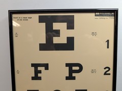 New FULL SIZE Snellen 22″ x 11″ Plastic Eye Test Wall Eye Chart Washable NIB