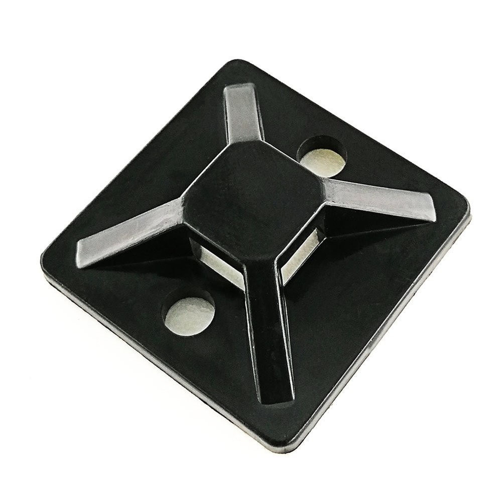 HeavyDuty Cable Tie Mounts Self Adhesive 100 Pcs 1×1 Inch Black for Wire Manage