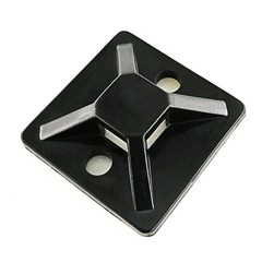 HeavyDuty Cable Tie Mounts Self Adhesive 100 Pcs 1×1 Inch Black for Wire Manage