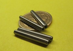 Steel Coiled Spring Pin, 1/8″ Dia x 1.00″ Length, 100 pcs