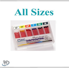 Dental Endo Gutta Percha Points 120/pk Meta Standart Coarse Medium Fine X-Fine