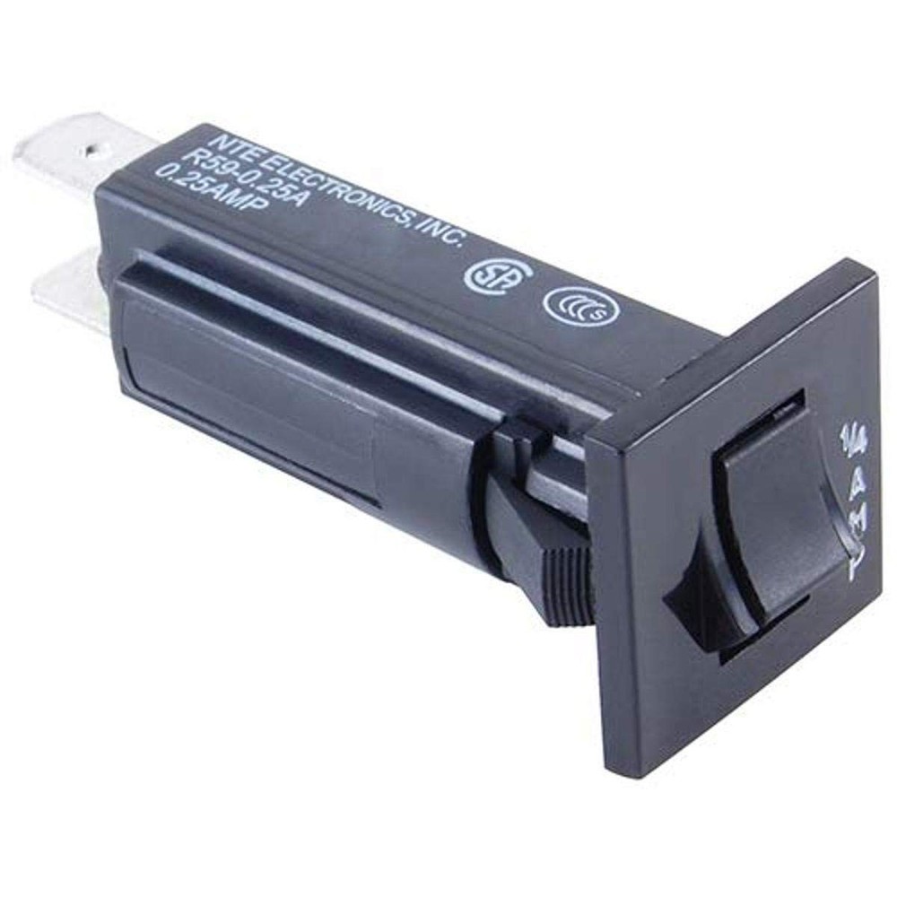 NTE Electronics R592A Thermal Circuit Breaker Fuse Holder 0.250 In 2 Amp
