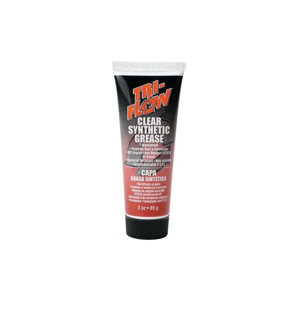 Tri-Flow TF23004 Clear Synthetic Grease – 3 oz. Tube , Red