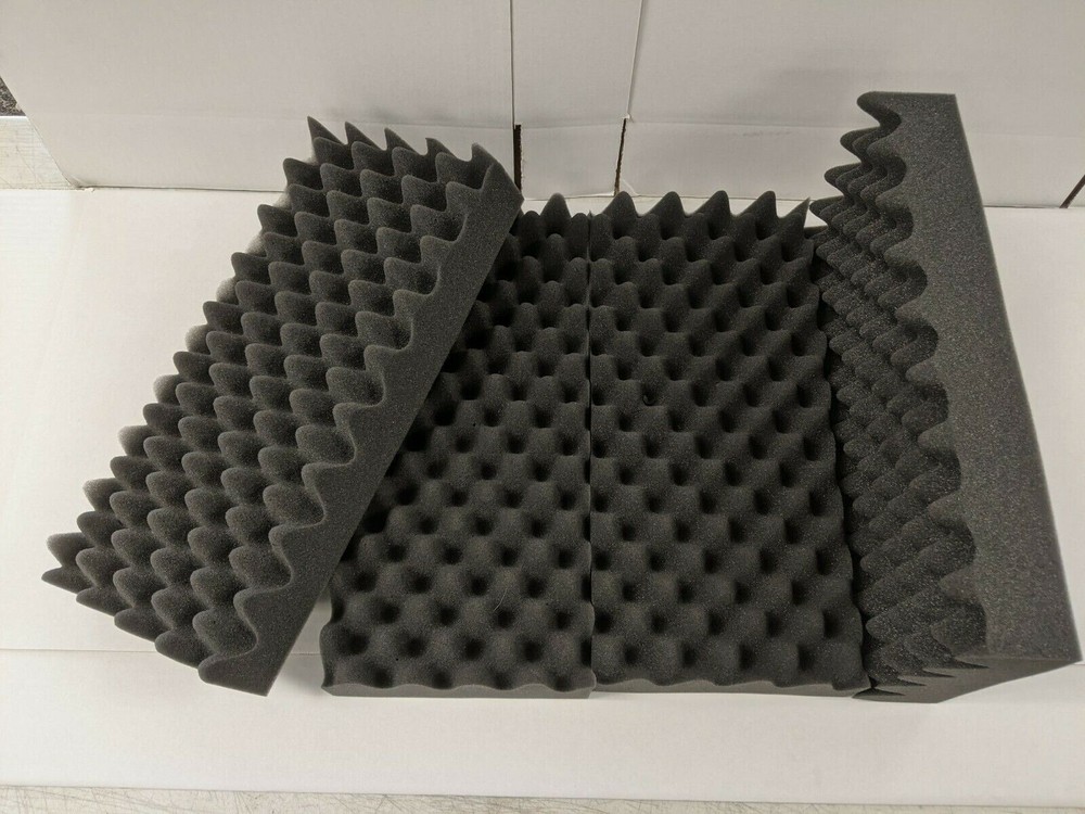 LOT OF 4 Soft Eggcrate Foam Acoustic Shipping Packing Block 8.25″ x 17.5″ x 3″