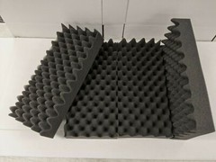LOT OF 4 Soft Eggcrate Foam Acoustic Shipping Packing Block 8.25″ x 17.5″ x 3″