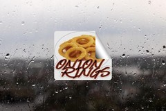 ONION RINGS | Laminated Vinyl Decal Sticker Label