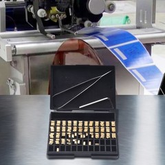 Coding Machine Word Grain Copper Letters Thermal Ribbon Printing Font 120pcs