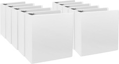 10 Pack 3 Inch 3 Ring Binder Slant D Presentation View White School Office Bulk