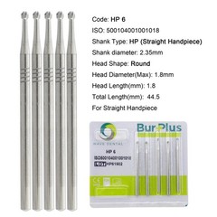 Wave Dental Round HP Carbide Burs Surgical Straight Handpiece Bur HP 8 6 4 2 10