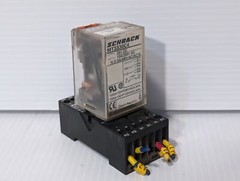 Schrack MT3330C4 relay, 24VDC with Schrack MT78740 relay base as shown