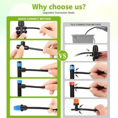 Kafuzi 230FT New Quick-Connect Drip Irrigation System Kit, Automatic Garden W…