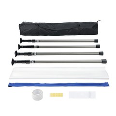 Uimoso Dust Barrier Poles 10 Ft Dust Barrier System with 4 Telescoping Poles