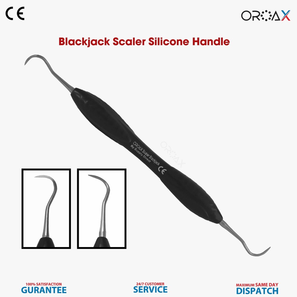 Dental Black Jack Sickle Scaler – Silicone Handle Plaque Hygiene Tool